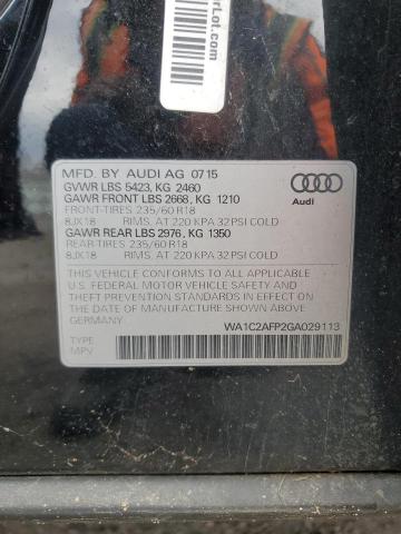 2016 AUDI Q5 PREMIUM WA1C2AFP2GA029113