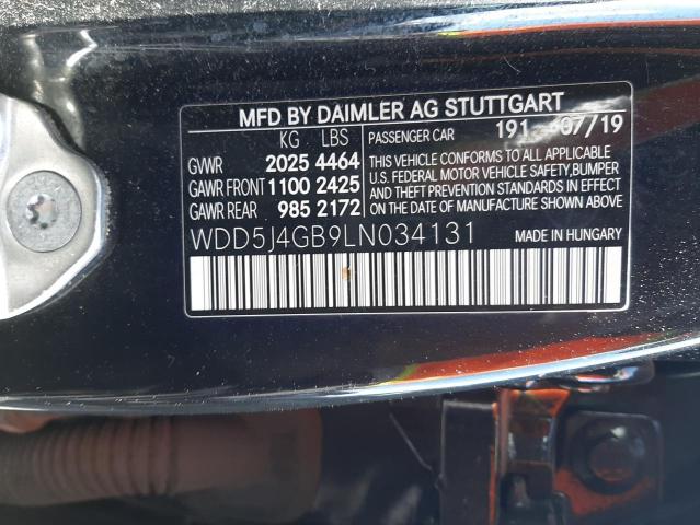 2020 MERCEDES-BENZ CLA 250 - WDD5J4GB9LN034131