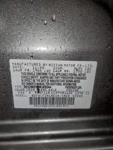 2021 NISSAN VERSA SV - 3N1CN8EV0ML826344