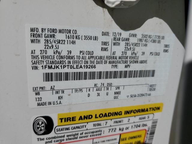 2020 FORD EXPEDITION MAX KING RANCH 1FMJK1PT0LEA19266