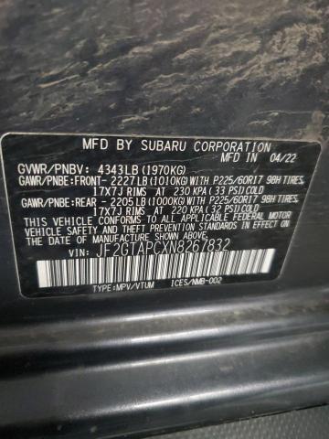 2022 SUBARU CROSSTREK - JF2GTAPCXN8267832