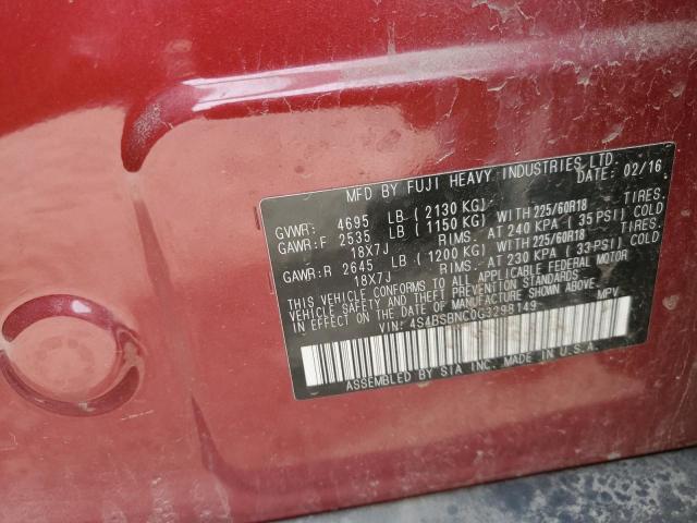 2016 SUBARU OUTBACK 2. 4S4BSBNC0G3298149