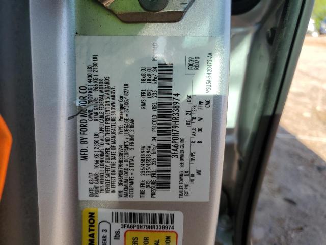 2017 FORD FUSION SE - 3FA6P0H79HR338974