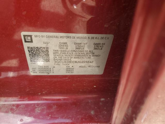 2018 CHEVROLET SILVERADO - 3GCUKREC9JG225842