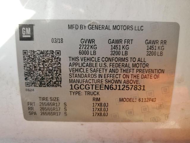 2018 CHEVROLET COLORADO Z - 1GCGTEEN6J1257831