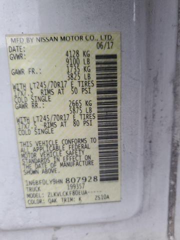 2017 NISSAN NV 2500 S 1N6BF0LY9HN807928