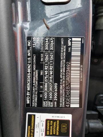 2016 MERCEDES-BENZ GLE COUPE - 4JGED6EB7GA023492