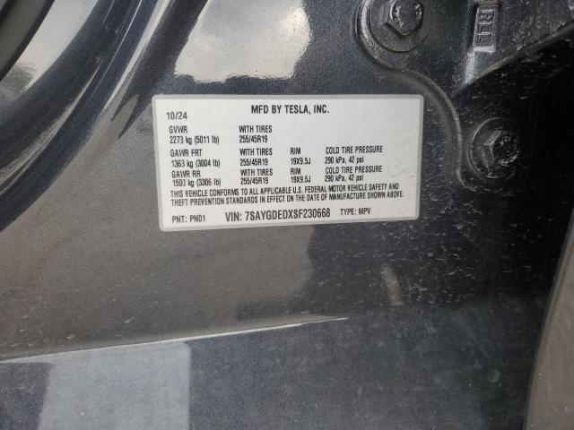 2025 TESLA MODEL Y - 7SAYGDEDXSF230668