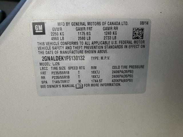 2015 CHEVROLET EQUINOX LT - 2GNALDEK1F6130132