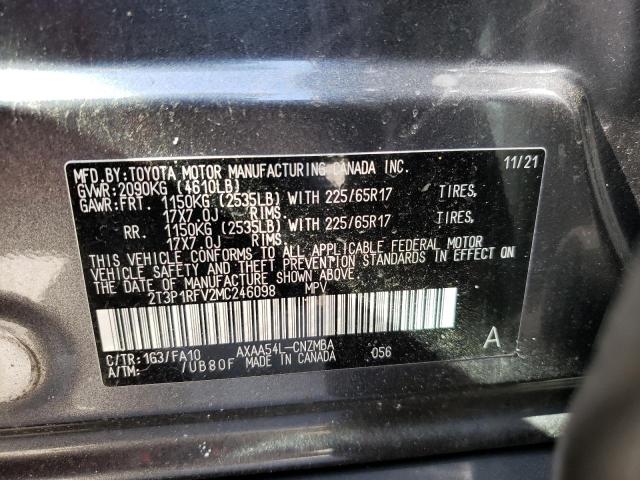 2021 TOYOTA RAV4 XLE - 2T3P1RFV2MC246098