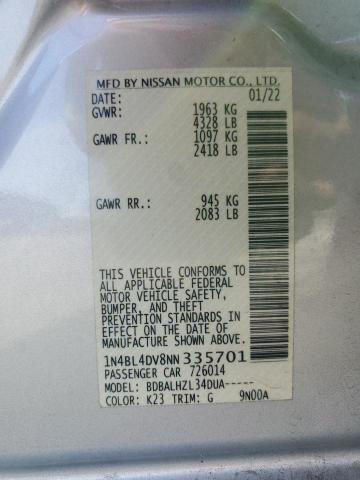 2022 NISSAN ALTIMA SV - 1N4BL4DV8NN335701