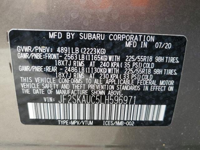 2020 SUBARU FORESTER L - JF2SKAUC5LH596971
