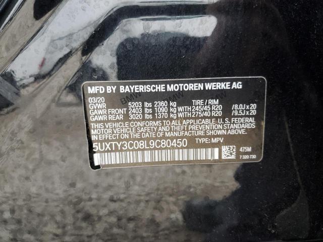 2020 BMW X3 SDRIVE3 - 5UXTY3C08L9C80450