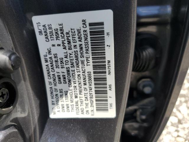 2015 HONDA CIVIC SE 2HGFB2F74FH556693