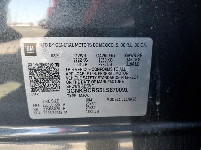 2020 CHEVROLET BLAZER 2LT - 3GNKBCRS5LS670091