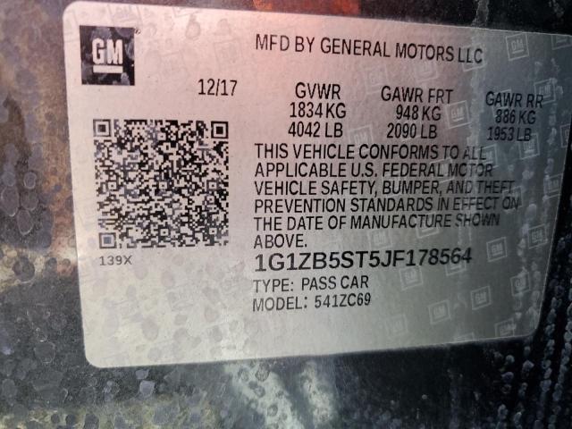 2018 CHEVROLET MALIBU LS - 1G1ZB5ST5JF178564