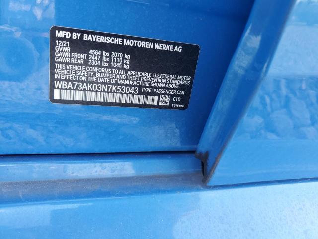 2022 BMW 228XI WBA73AK03N7K53043