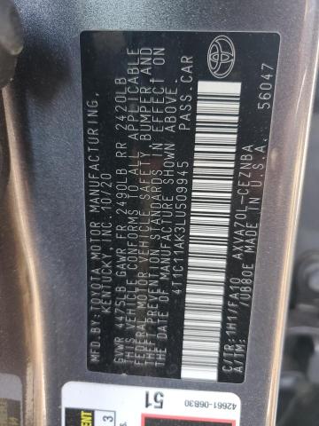 2020 TOYOTA CAMRY LE - 4T1C11AK3LU509945