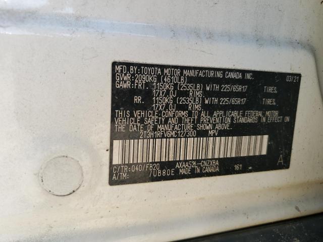 2021 TOYOTA RAV4 LE - 2T3H1RFV6MC127300