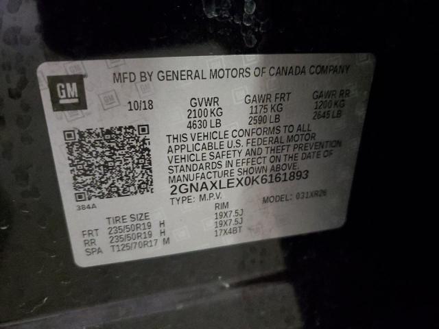 2019 CHEVROLET EQUINOX LT - 2GNAXLEX0K6161893