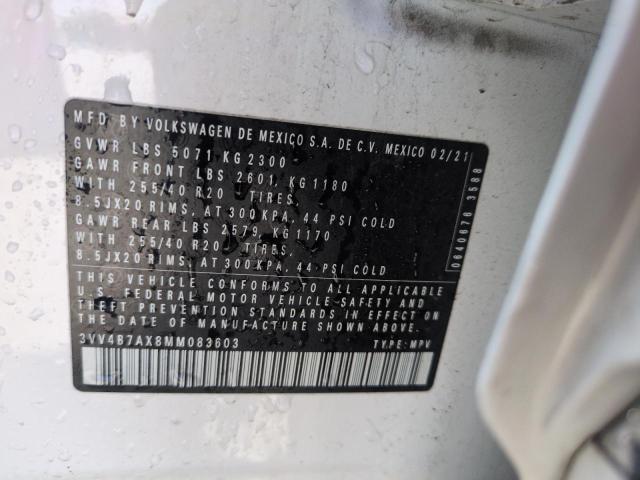 2021 VOLKSWAGEN TIGUAN SEL 3VV4B7AX8MM083603