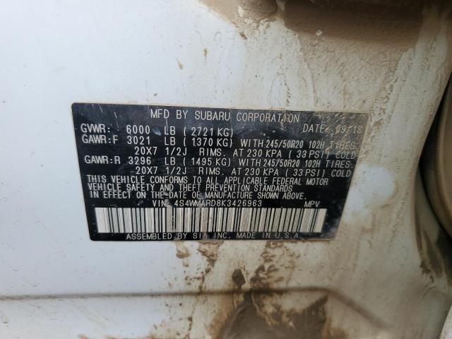 2019 SUBARU ASCENT TOU 4S4WMARD8K3426963
