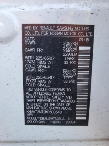2019 NISSAN ROGUE S - KNMAT2MT2KP500540