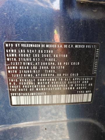 2018 VOLKSWAGEN TIGUAN S - 3VV1B7AX3JM028653