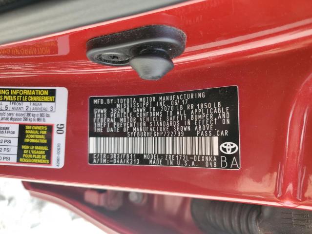 2017 TOYOTA COROLLA L - 5YFBURHE6HP722799
