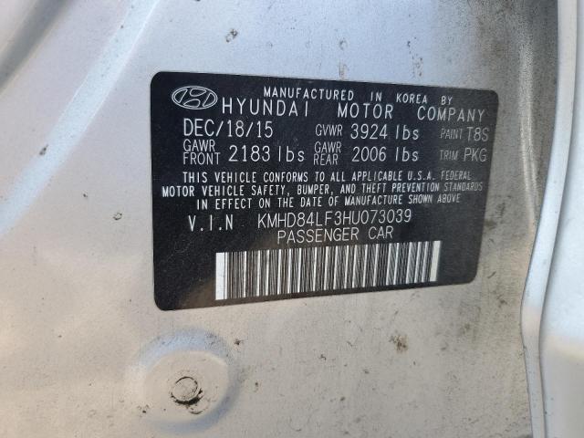 2017 HYUNDAI ELANTRA SE - KMHD84LF3HU073039