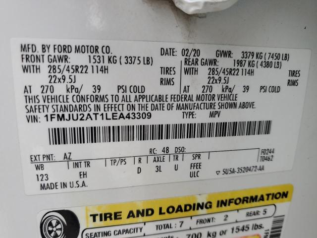 2020 FORD EXPEDITION - 1FMJU2AT1LEA43309