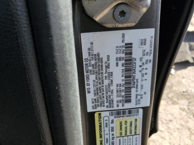 2016 FORD FUSION SE - 3FA6P0H73GR223737