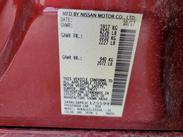 2018 NISSAN ALTIMA 2.5 - 1N4AL3APXJC125599