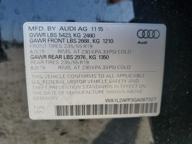 2016 AUDI Q5 PREMIUM - WA1L2AFP3GA087327