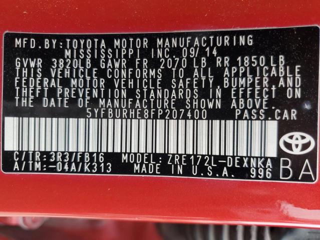 2015 TOYOTA COROLLA L - 5YFBURHE8FP207400