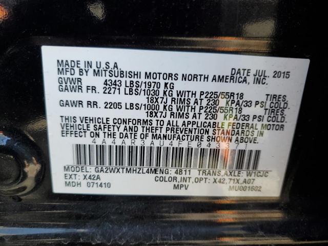 2015 MITSUBISHI OUTLANDER - 4A4AR3AU4FE043371