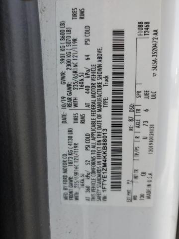 2019 FORD TRANSIT T- 1FTYE1ZM4KKB88013