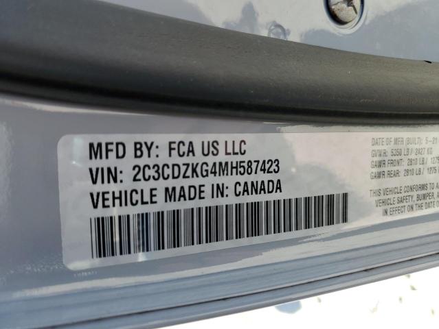 2021 DODGE CHALLENGER - 2C3CDZKG4MH587423
