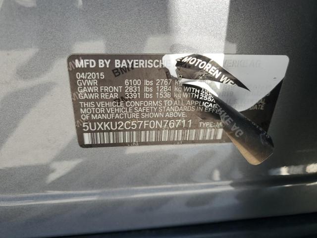 2015 BMW X6 XDRIVE3 - 5UXKU2C57F0N76711