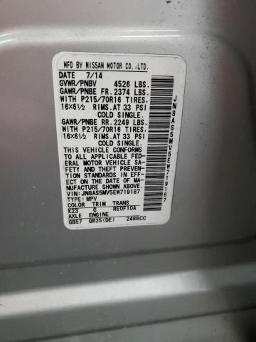 2014 NISSAN ROGUE SELE - JN8AS5MV5EW719187
