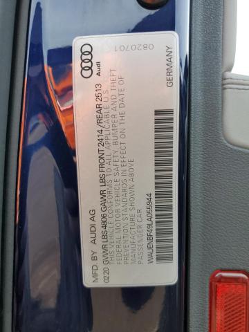 2020 AUDI A4 PREMIUM - WAUENBF49LA055944