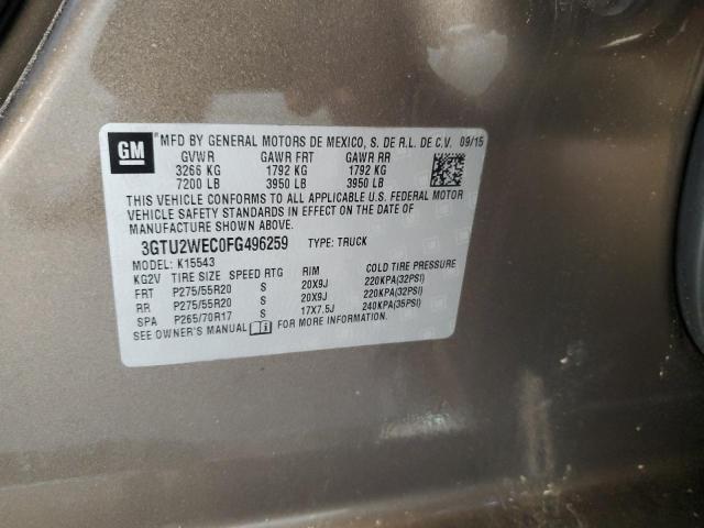 2015 GMC SIERRA K15 - 3GTU2WEC0FG496259