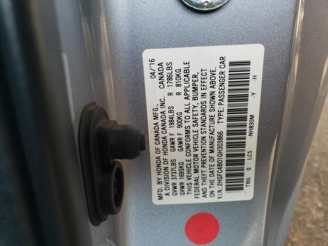 2016 HONDA CIVIC LX - 2HGFC4B01GH303866