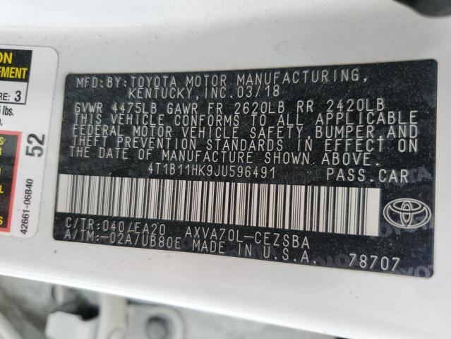 2018 TOYOTA CAMRY L - 4T1B11HK9JU596491