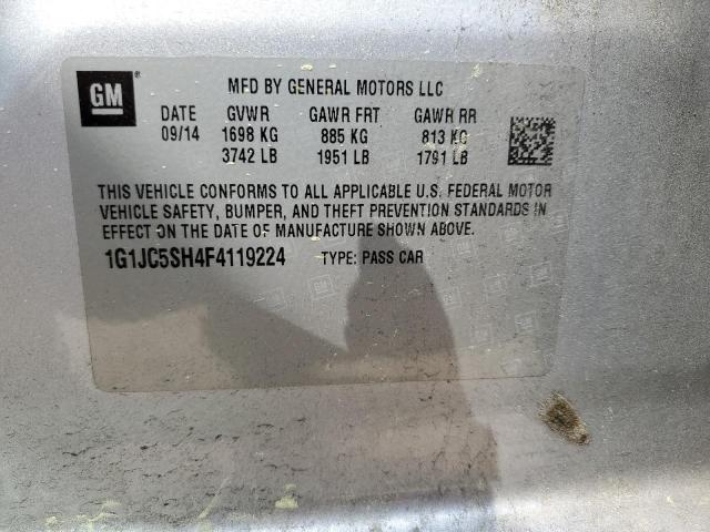 2015 CHEVROLET SONIC LT 1G1JC5SH4F4119224