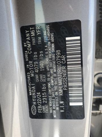 2024 HYUNDAI ELANTRA BL KMHLM4DJ2RU107998
