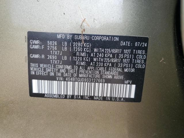 2025 SUBARU OUTBACK WI 4S4BTGUD9S3127669