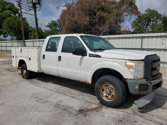 FORD F250 SUPER 2014 white crew pic gas 1FT7W2B65EEB03337 photo #1