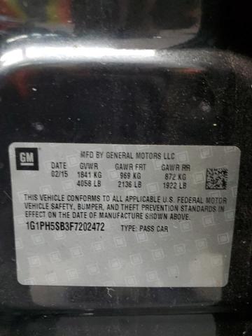 2015 CHEVROLET CRUZE ECO 1G1PH5SB3F7202472