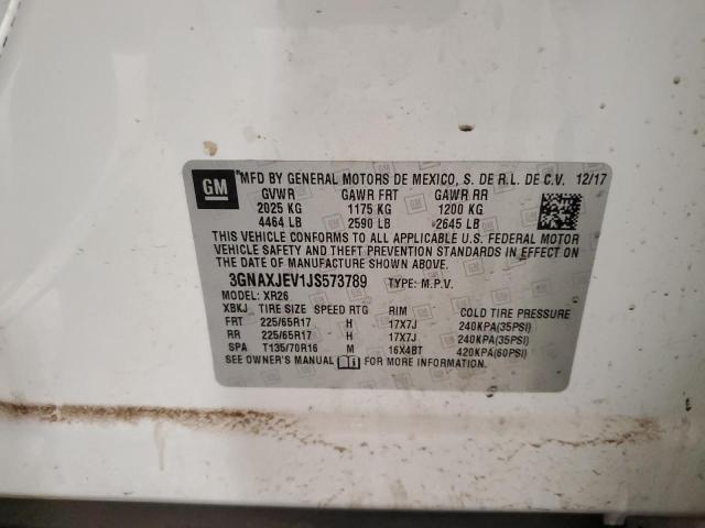 2018 CHEVROLET EQUINOX LT - 3GNAXJEV1JS573789